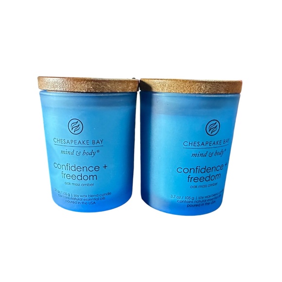 2 Chesapeake Bay Mind Body Confidence Freedom Oak Moss Amber Candles - Picture 1 of 1